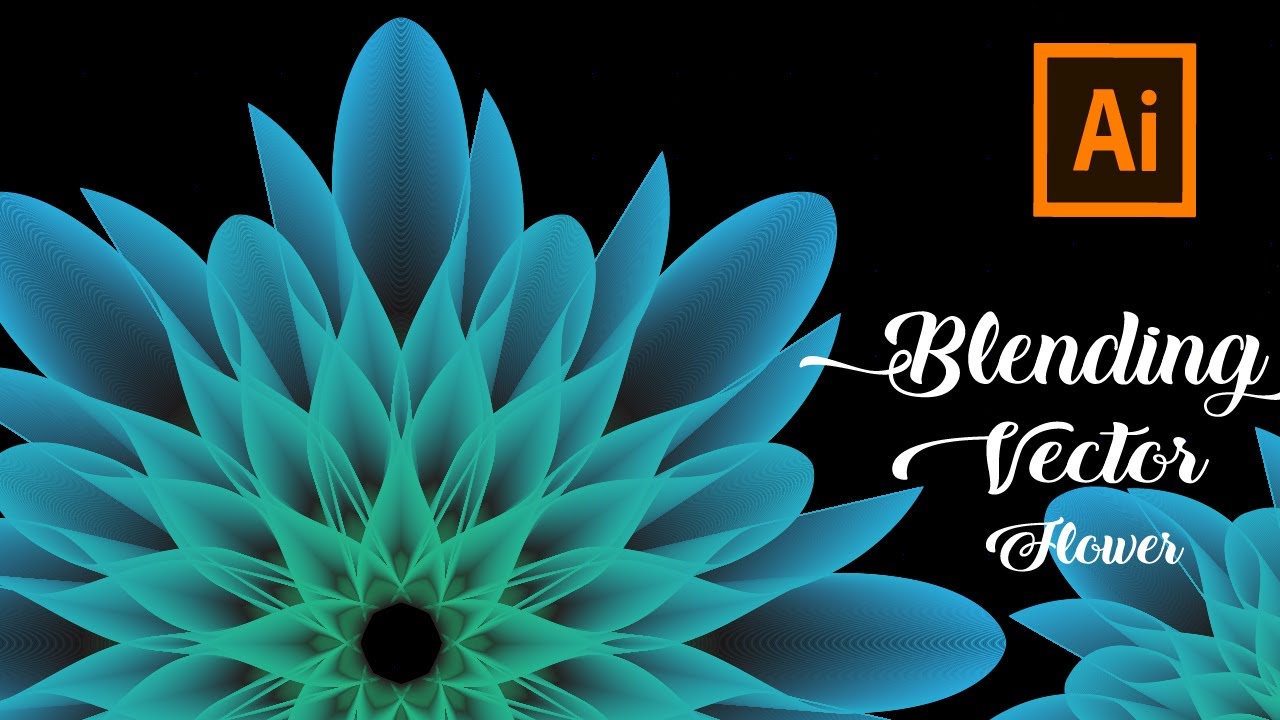 How to make vector blend flower in illustrator YouTube