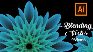 How to make vector blend flower in illustrator