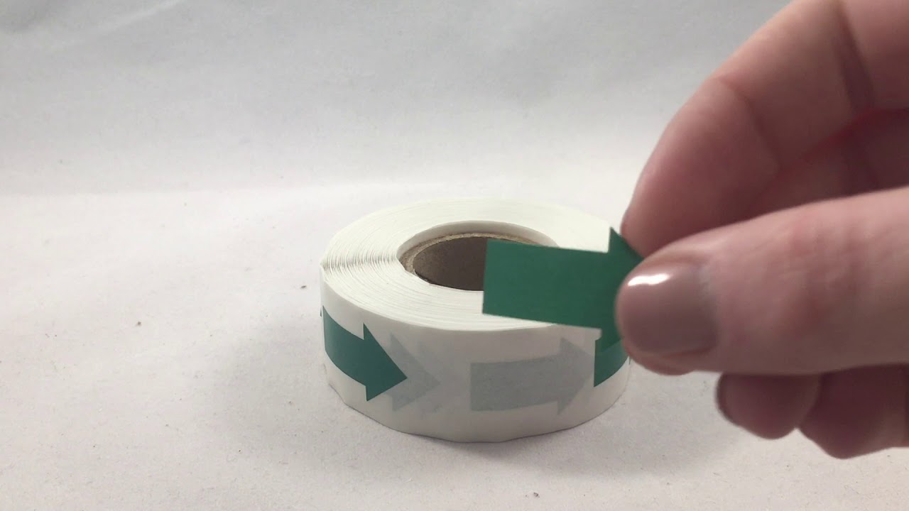 1 Inch Green Arrow Stickers