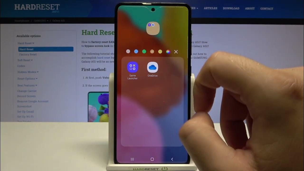 SAMSUNG Galaxy A51 How To Create Folders On Home Screen YouTube