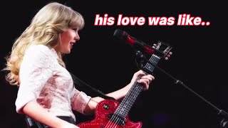 ‘red’ but it gets faster every time taylor says ‘like’