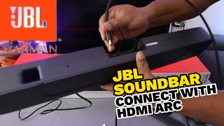 JBL 2.0 Soundbar Hook up To A TV With HDMI ARC Cable Guide