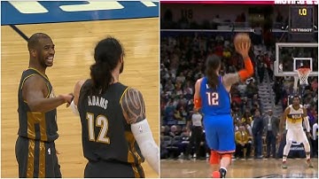 Chris Paul give Steven Adams Half court Shot Advice!