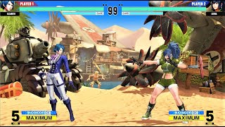 Elisabeth Vs Clic Leona Hardest Ai - Kof Xv