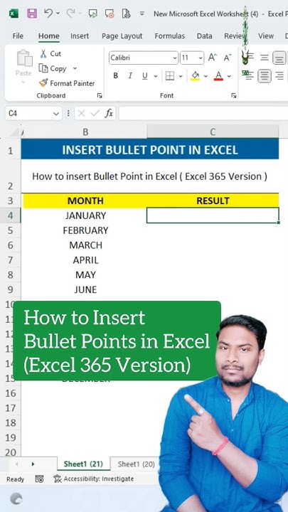 ️ Insert Bullet Point | How to Insert Bullet Point through CHAR Formula ...