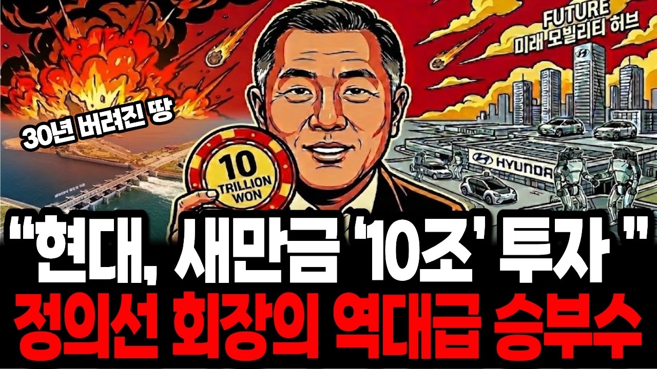 현대 새만금 10조 원 투자, 정의선 회장이 30년 비운의 땅을 선택한 충격적 진짜 이유