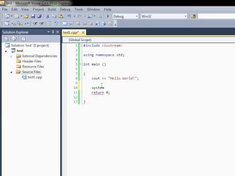 C++  tutorial 1 (hello world)