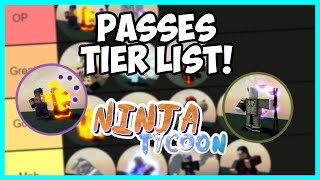 The *BEST* Passes Tier List for Ninja Tycoon (ROBLOX)
