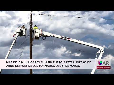 Continúan esfuerzos para restablecer los Servicios Eléctricos en áreas impactadas por el tornado