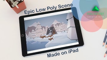 Epic Low Poly Winter Scene Modeled on iPad