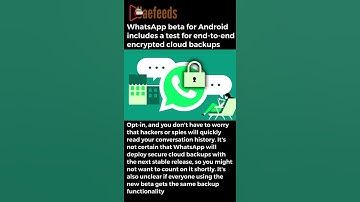 WhatsApp beta for Android includes a test for end-to-end encrypted cloud backups #shorts