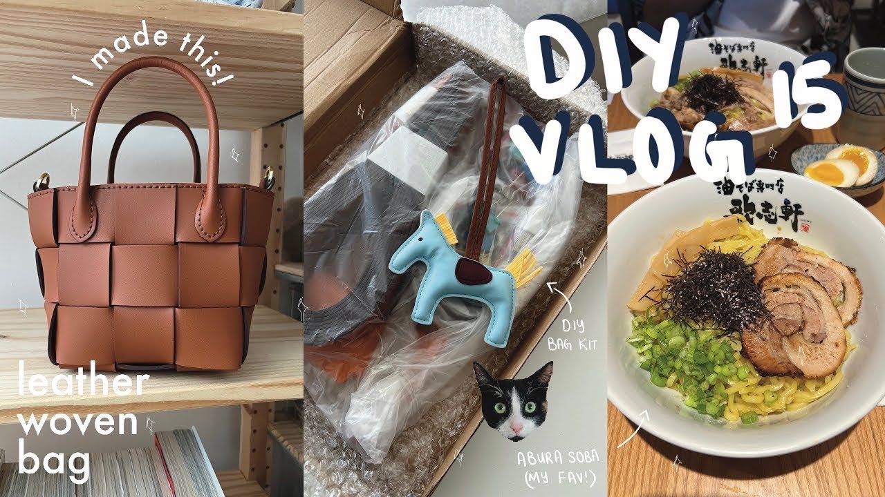 Making my own bag! Leather Woven Bag DIY Kit (Babylon Leather