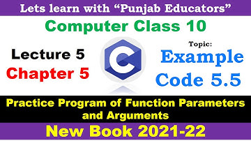 Example Code 5.5 | Chapter 5 Lecture 5 | Computer Science Class 10 New Book