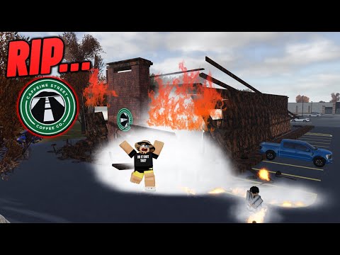 I SET CAFFEINE STREET ON FIRE... || ROBLOX - Greenville