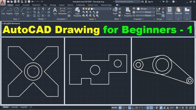 AutoCAD Tutorial for Beginners - 1 - YouTube