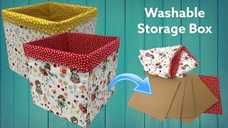 Washable storage box diy easy sewing tutorial