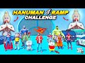 SUPER HEROES RAMP 🚗 CHALLENGE WITH HANUMAN 🚩🥰 IN GTAV #black7plays