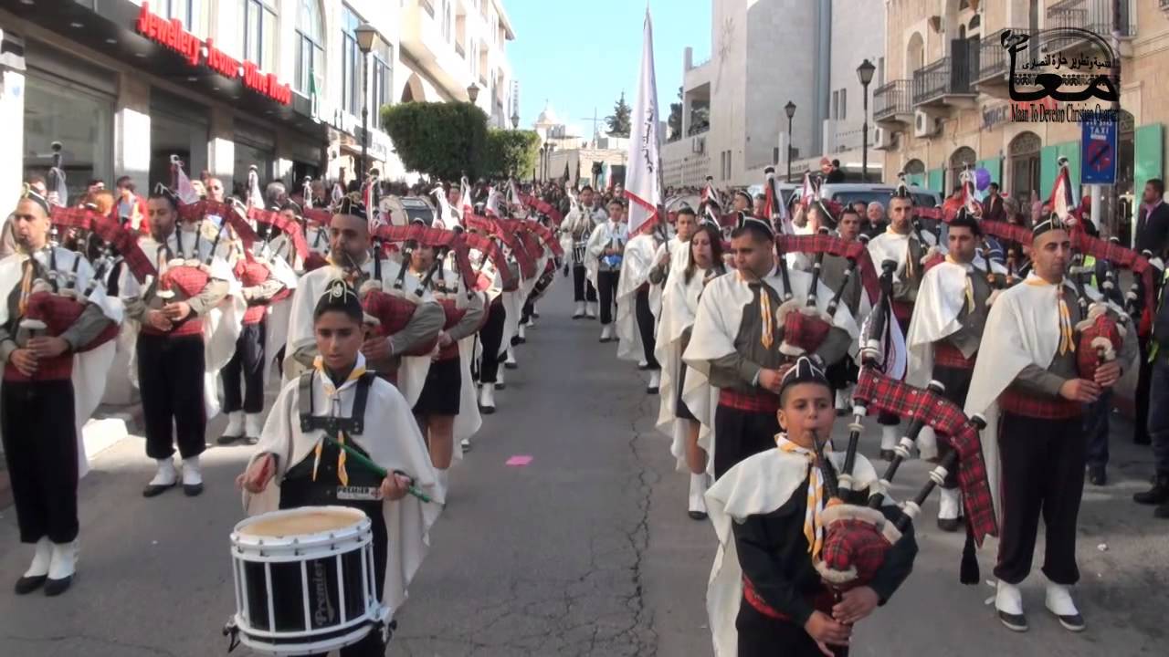 عيد الميلاد بيت لحم 2012 المجموعات الكشفية واجواء العيد Youtube