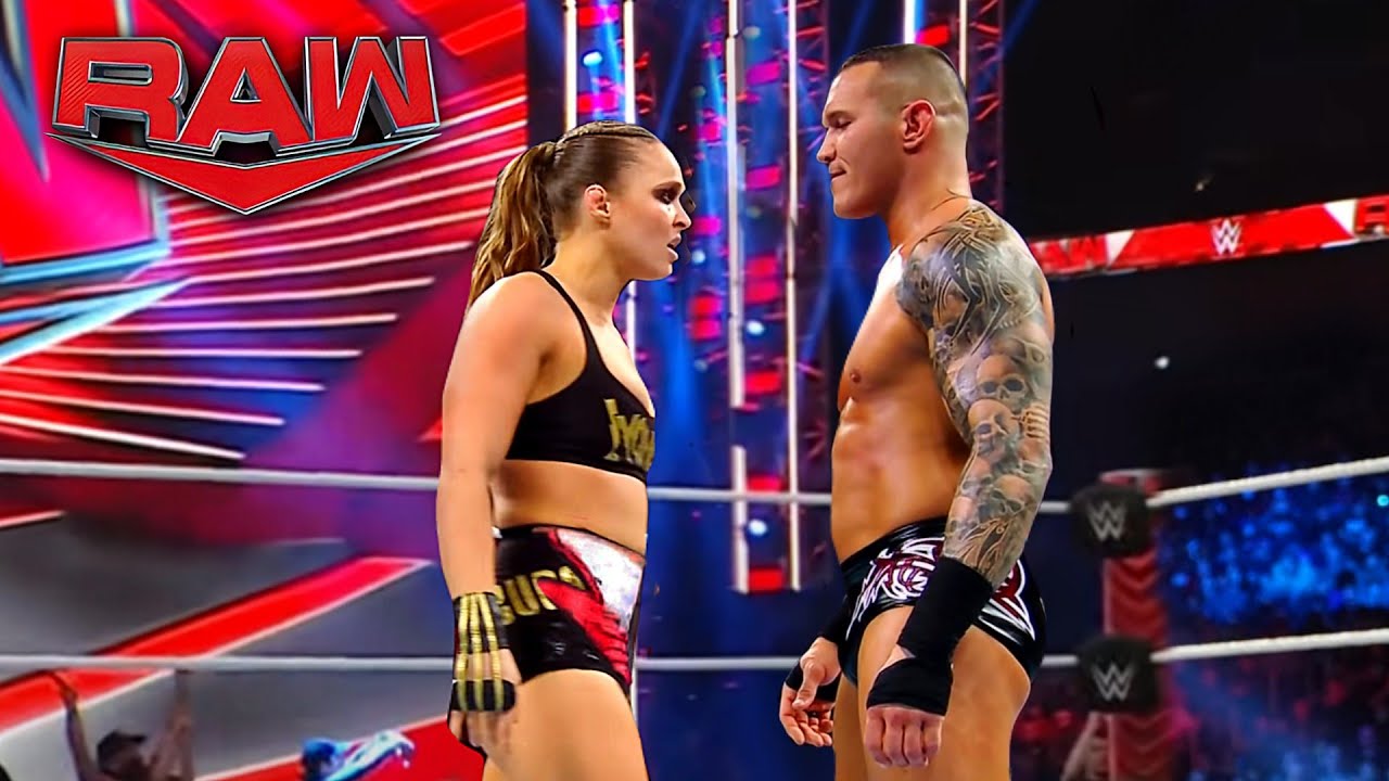 WWE July 17, 2022 - Ronda Rousey Vs. Randy Orton : Intergender match - Wwe Raw 2022