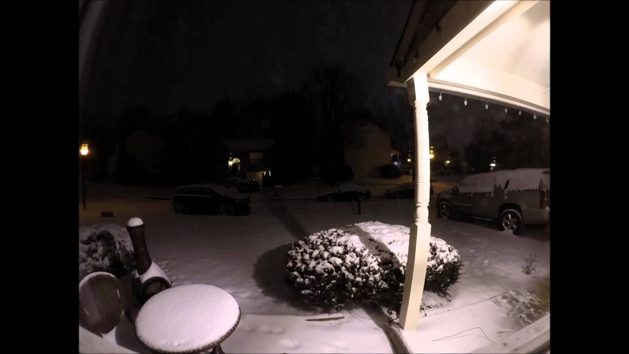 12 hr time lapse snow storm, 2-16-2015 - YouTube