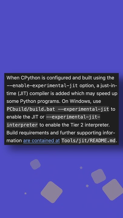 DISABLE GIL and ENABLE JIT in Python 3.13! #python #coding #howto - YouTube