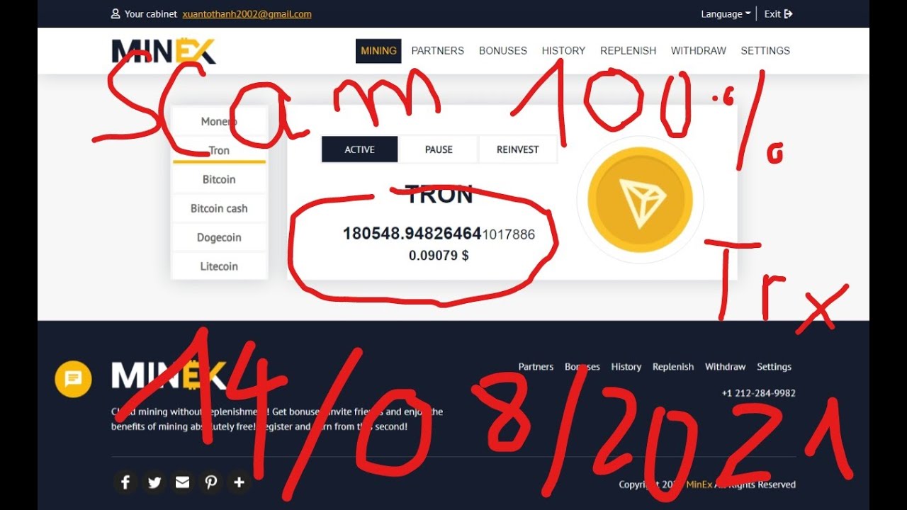 Withdraw trx minex world (14/8/2021)to binance rút trx về ví binance