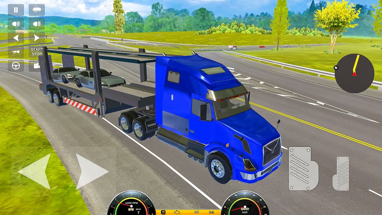 Cargo Trailer Truck Driver 3D Car Transport Truck Simulator