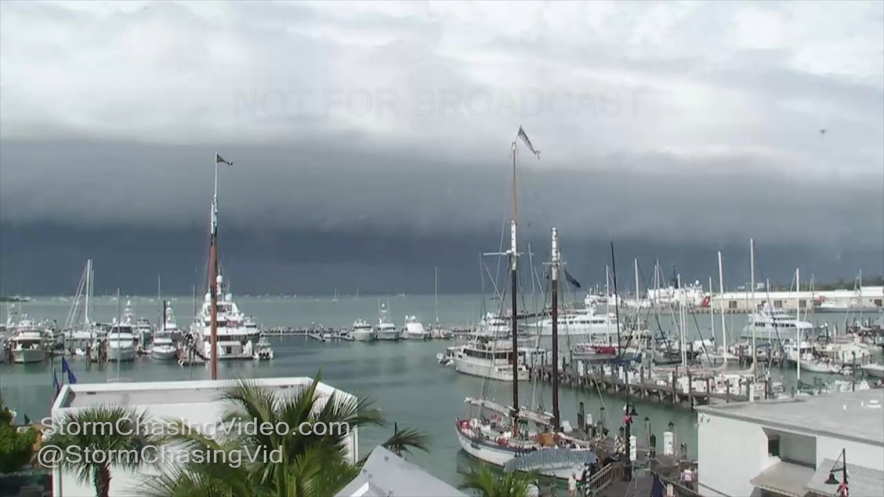 Key West, FL Squall Line Time Lapse & Storms - 1/7/2017