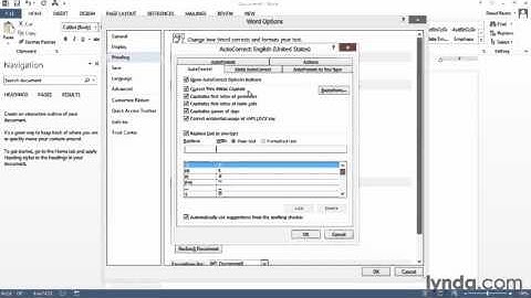 Word 2013 [Essential Training] - Setting proofing and Autocorrect Options 11/14P2