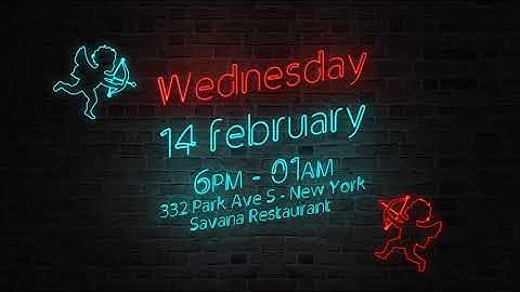 (Openers) Valentine’s Neon Greeting & Party Invitation by ouss | After Effects Template #Videohive