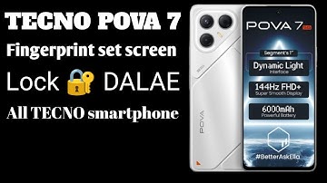 How to set fingerprint in Tecno Pova 7 All Tecno Smart Phone fingerprint set 