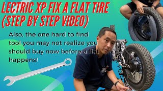 Lectric XP Flat Tire Fix Step By Step On and Off The Ebike Frame