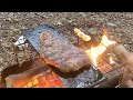 【2】 ソロキャンプ　ピコグリル398と鉄板でステーキを焼く Picogrill 398