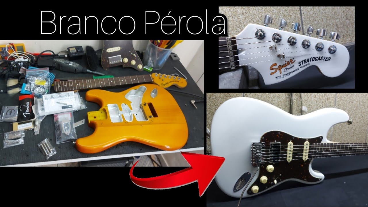 Squier Standart - Pintura / Restauração Branco Pérola