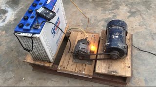 How to make Alternator battery charging machine with electric motor #prodigythinker