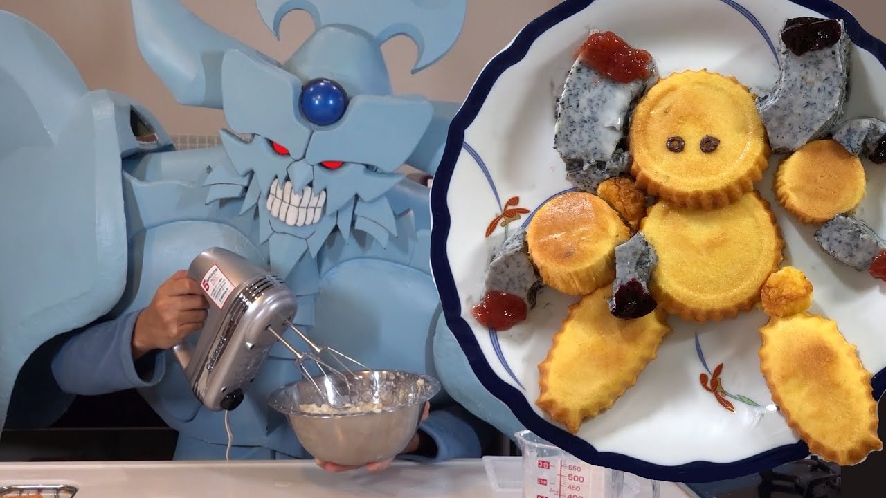 Obelisk the Giant God Warrior makes madeleines, sesame pudding