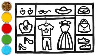 wardrobe drawing painting coloring for kids toddlers lets draw paint together
