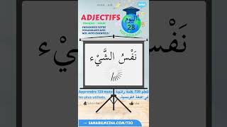 28/72 Les adjectifs (Arabe-Français) تعلم الكلمات الرائجة في الفرنسية بالعربية