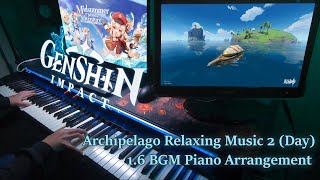 Video thumbnail of "Genshin Impact 1.6/"Vast and Blue" Golden Apple Archipelago BGM 2 Piano Arrangement"