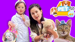 Mèo con bị sổ mũi, Cam Cam làm bác sĩ thú y, chữa bệnh cho thú cưng screenshot 5