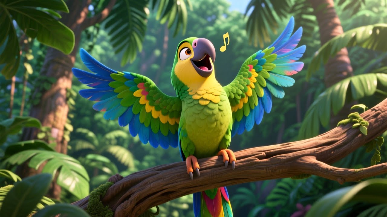 Parrot Learns ABC 🦜🔤 Fun Alphabet Song for Kids | Learn ABC with Parrot ...