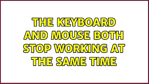 The keyboard and mouse both stop working at the same time (2 Solutions!!)