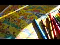 クーピーで描く風景画【宮城の塗り絵】紅葉の鳴子峡（塗り絵PDFデータ 無料ダウンロード）