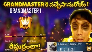 Road to grandmaster in just 8 hours Dhanu Dino || Last zone dangerous fights in free fire in Telugu