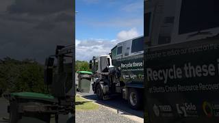 Heavy Organics Bin Full Of Dirt #garbagetruck #greenwaste #sideloader