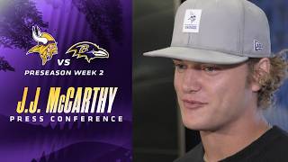 J.J. McCarthy on His Performance in Vikings vs. Ravens Preseason Game & Tai Felton’s Growth screenshot 5