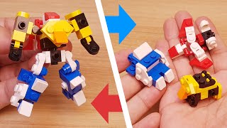 Micro LEGO brick combiner transformer mech  WildMan  #lego #MOC #mech #liveman