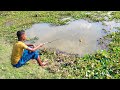 Fishing Video || There is no fishing trick that the village boy does not know || Fish catching trap