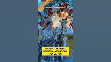 momen lucu ketika pengantin wanita godain pengantin pria ‼️‼️ #ngakak #lucu #pengantinviral #nikah