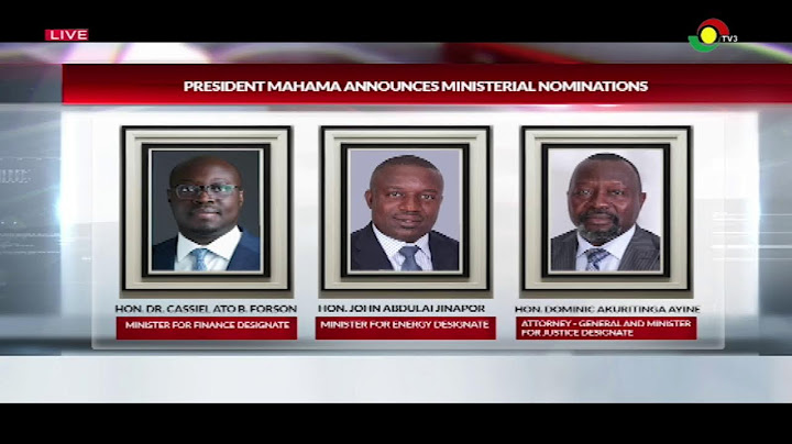 Vetting of Ministers designate